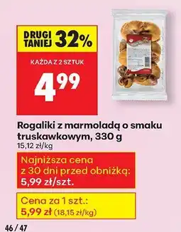 Biedronka Rogaliki z marmoladą o smaku truskawkowym Biedronka oferta