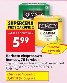 Biedronka Herbata ekspresowa Remsey 75 torebek: english breakfast tea oferta