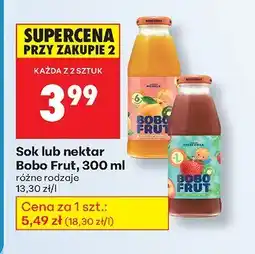Biedronka Sok lub nektar Bobo Frut, 300 ml, różne rodzaje oferta