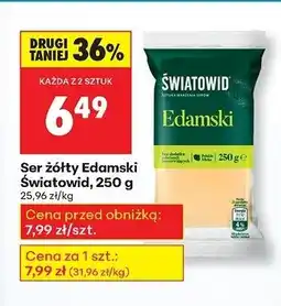 Biedronka Ser żółty Edamski Światowid oferta