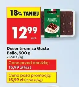 Biedronka Deser tiramisu Gusto Bello oferta