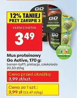 Biedronka Mus proteinowy banan-toffi Go Active oferta