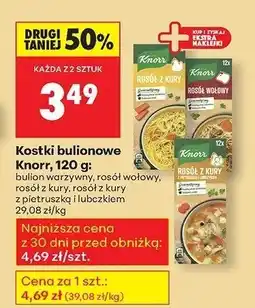 Biedronka Kostki bulionowe bulion warzywny Knorr oferta