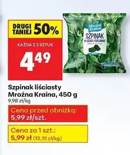 Biedronka Szpinak liściasty Mroźna Kraina oferta