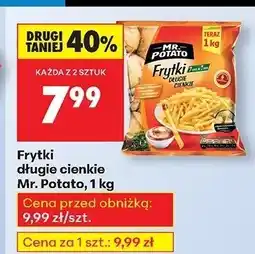 Biedronka Frytki długie cienkie DRUGA -40% Mr. Potato oferta