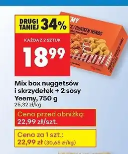 Biedronka Mix box nuggetsów i skrzydełek + 2 sosy Yeemy oferta