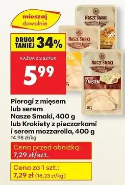 Biedronka Pierogi z mięsem Nasze Smaki oferta