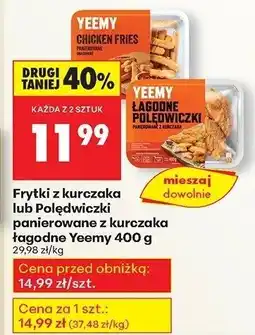 Biedronka Frytki z kurczaka Yeemy oferta