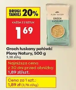 Biedronka Groch łuskany połówki 500 g Plony Natury oferta
