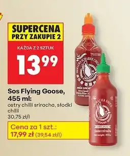 Biedronka Sos ostry chilli sriracha, słodki Flying Goose oferta