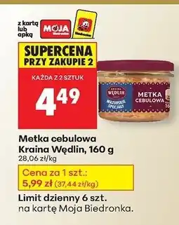Biedronka Metka cebulowa 160 g Kraina Wędlin oferta