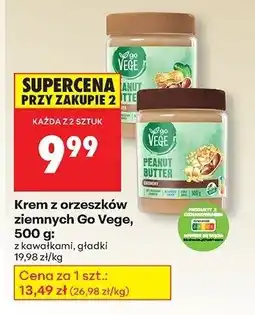 Biedronka Krem z orzeszków ziemnych z kawałkami lub gładki Go Vege oferta