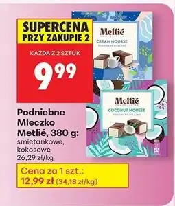 Biedronka Mleczko podniebne śmietankowe Meltié oferta
