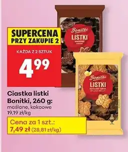 Biedronka Ciastka listki maślane Bonitki oferta