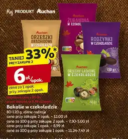 Auchan Bakalie w czekoladzie Auchan różne rodzaje oferta