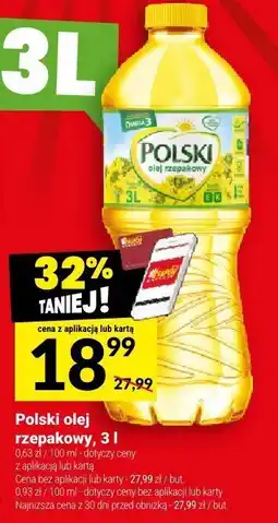 Twój Market Olej rzepakowy Polski, 3 l oferta