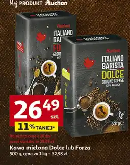 Auchan Kawa mielona Dolce lub Forza Auchan oferta