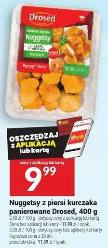 Twój Market Nuggetsy z piersi kurczaka panierowane Drosed, 400 g oferta