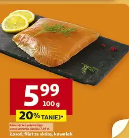 Auchan Łosoś, filet ze skórą, kawałek Auchan oferta