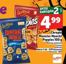 Topaz Chrupki Monster Munch/Peppies 100 g Lorenz oferta
