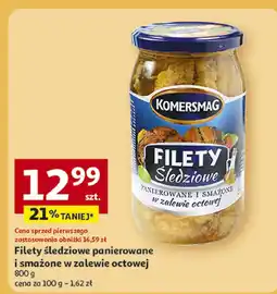 Auchan Filety śledziowe panierowane i smażone w zalewie octowej Komersmag oferta