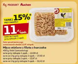 Auchan Mięso mielone z fileta z kurczaka 400g Dział Samoobsługi Auchan oferta