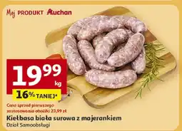 Auchan Kiełbasa biała surowa z majerankiem Dział Samoobsługi Auchan oferta