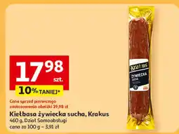 Auchan Kiełbasa żywiecka sucha Krakus 460g Dział Samoobsługi oferta
