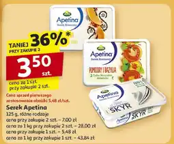 Auchan Serek Apetina 125 g, różne rodzaje oferta