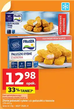 Auchan Złote paluszki rybne lub paluszki z łososia FRoSTA 270-450 g oferta