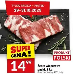 Twój Market Żebra wieprzowe paski, 1 kg Twój Market oferta