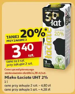 Auchan Mleko Łaciate UHT 2% 1L oferta