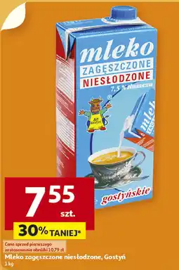 Auchan Mleko zagęszczone niesłodzone Gostyń 1 kg oferta