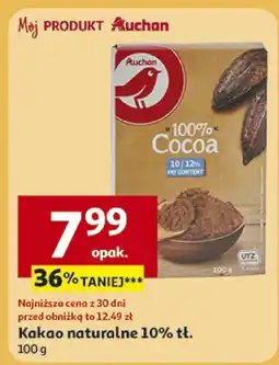 Auchan Kakao naturalne 10% tł. Auchan 100 g oferta