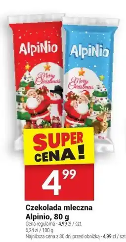 Twój Market Czekolada mleczna Alpinio, 80 g oferta