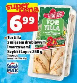 Topaz Tortilla z mięsem drobiowym i warzywami Szybki Lopez 250 g Smak Mak oferta