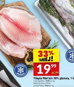 Twój Market Tilapia filet b/s 30% glazury, 1 kg Twój Market oferta