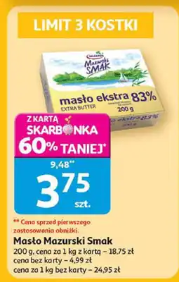 Auchan Masło Mazurski Smak ekstra 83% oferta
