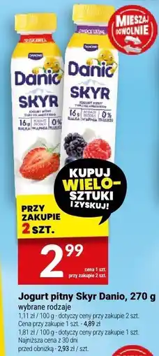 Twój Market Jogurt płytny Skyr Danio, 270 g oferta