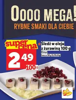 Topaz Śledź w oleju z żurawiną Elmar 100 g oferta