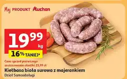 Auchan Kiełbasa biała surowa z majerankiem Dział Samoobsługi oferta