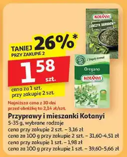 Auchan Przyprawy i mieszanki Kotanyi oferta
