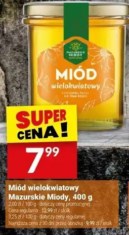 Twój Market Miód wielokwiatowy Mazurskie Miody, 400 g oferta