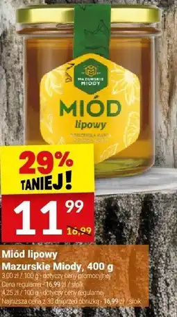 Twój Market Miód lipowy Mazurskie Miody, 400 g oferta