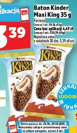 Topaz Baton Kinder Maxi King 35 g oferta