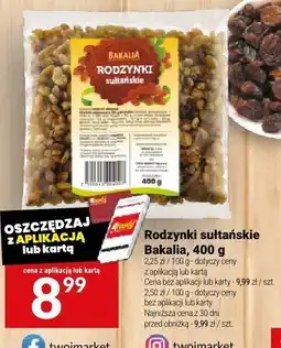 Twój Market Rodzynki sułtańskie Bakalia, 400 g oferta