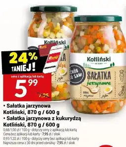 Twój Market Sałatka jarzynowa z kukurydzą Kotliński, 870 g / 600 g oferta