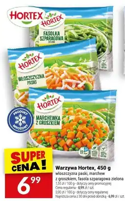 Twój Market Warzywa Hortex 450g - włoszczyzna paski, marchew z groszkiem, fasolka szparagowa zielona oferta