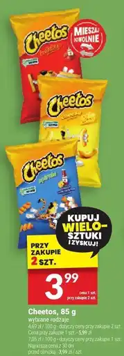 Twój Market Cheetos 85g - wybrane rodzaje oferta