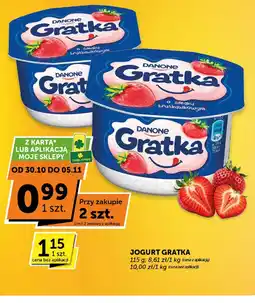 Euro Sklep Jogurt Gratka o smaku truskawkowym Danone oferta